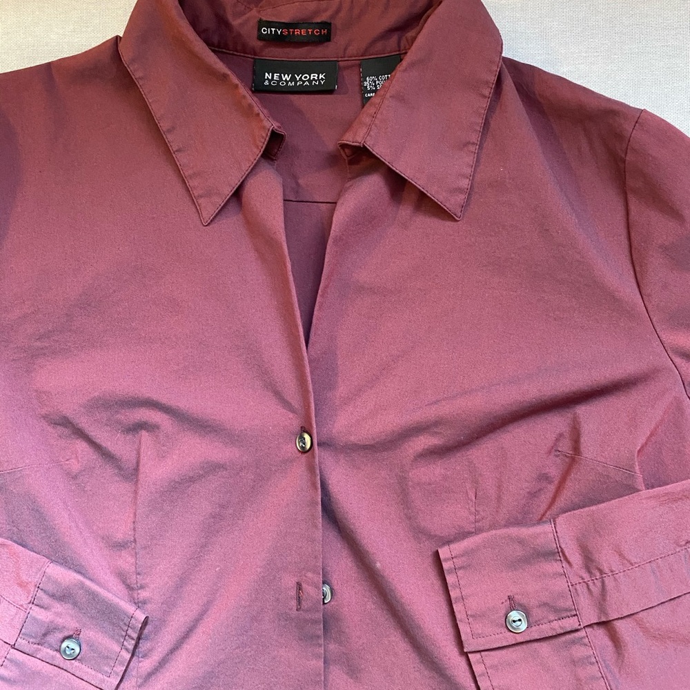 Magenta button down - Picture 4 of 4